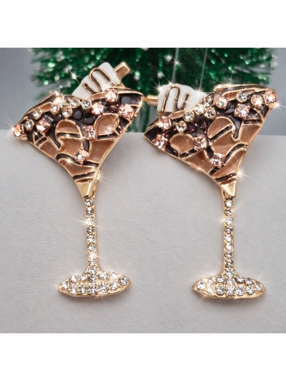 BaubleBar S’mores Martini Post-Back Earrings Gold-Tone Holiday